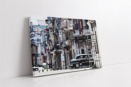 Kübada Siyah Klasik Araba Kanvas Tablo