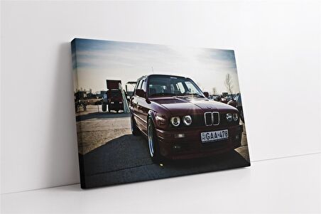 Kırmızı Bmw Kanvas Tablo