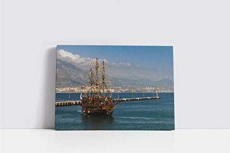 Yelkenlı Tekne Kanvas Tablo