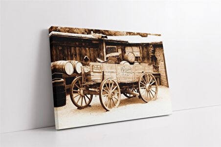 Eski Yük Arabası Kanvas Tablo