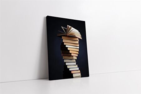 Kitap Kulesi Kanvas Tablo