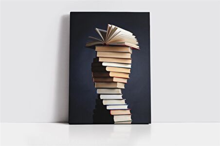 Kitap Kulesi Kanvas Tablo