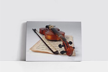 Piyano ve Notalar Kanvas Tablo