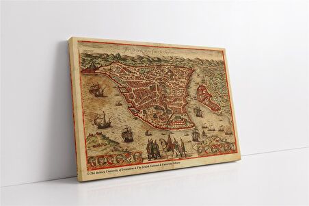 Eski Dünya Haritası Kanvas Tablo