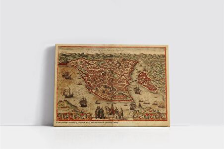 Eski Dünya Haritası Kanvas Tablo