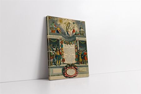 Eski Dünya Haritası Kanvas Tablo