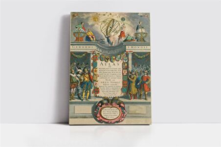 Eski Dünya Haritası Kanvas Tablo