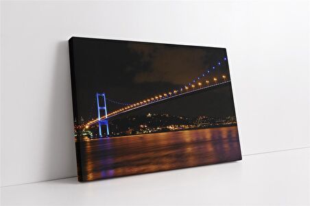 Boğaz Köprüsü Gece Çekimi Kanvas Tablo