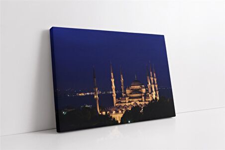 Sultanahmed Camii Gece Kanvas Tablo