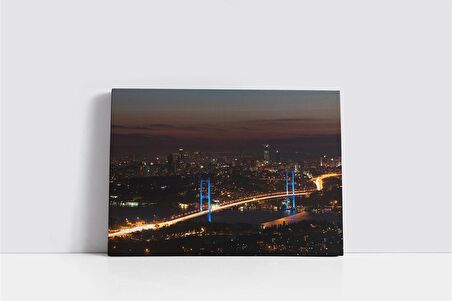 Boğaz Köprüsü Gece Çekimi Kanvas Tablo