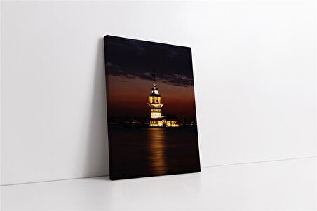 Gece Kız Kulesi Kanvas Tablo