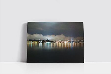 Gece Boğaziçi Köprüsü Kanvas Tablo