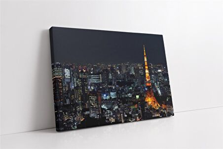 Paris Gece Kanvas Tablo