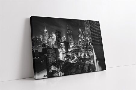 New York Gece Kanvas Tablo