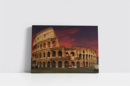 Roma Kolezyum Gece Kanvas Tablo