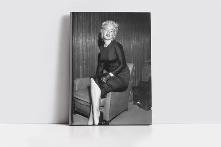 Siyah Beyaz Marilyn Monroe Kanvas Tablo