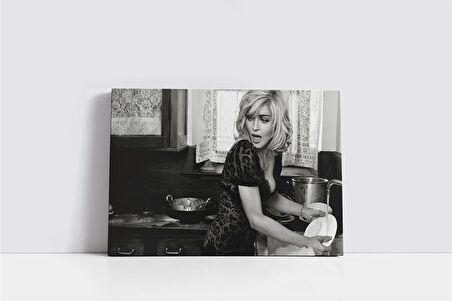 Siyah Beyaz Madonna Kanvas Tablo
