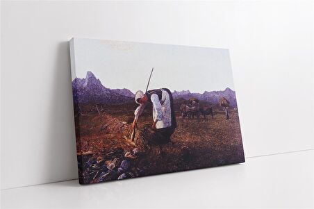 Tarlada Çalışan Kasın Kanvas Tablo