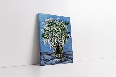 Vazoda Çiçekler Kanvas Tablo
