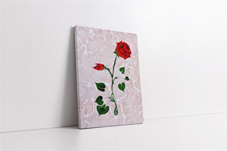Kırmızı Gül Kanvas Tablo