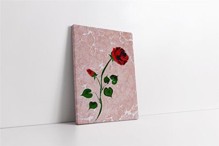 Kırmızı Gül Kanvas Tablo