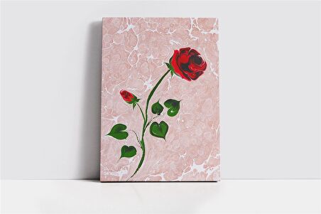 Kırmızı Gül Kanvas Tablo
