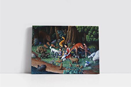 Çizgi Animasyon Kanvas Tablo