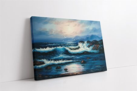 Dalgalı Deniz Kanvas Tablo
