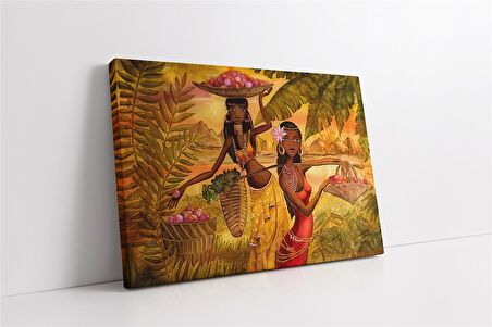 Afrikalı Kadınlar Kanvas Tablo