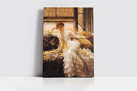 Oturan Kadın Kanvas Tablo