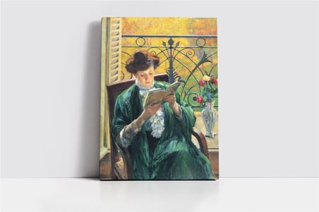Kitap Okuyan Kadın Kanvas Tablo