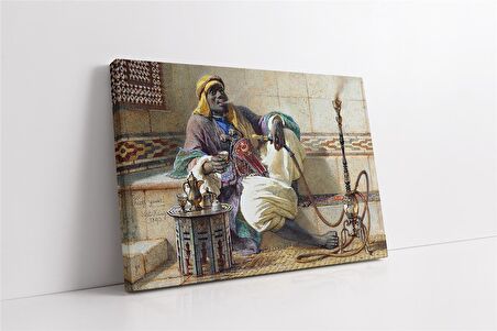 Nargile İçen Adam Kanvas Tablo