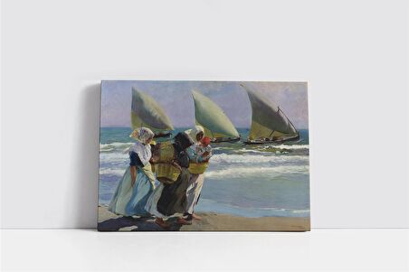 Plajdaki Kadınlar Kanvas Tablo