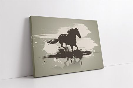 Soyut At Kanvas Tablo