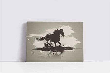 Soyut At Kanvas Tablo