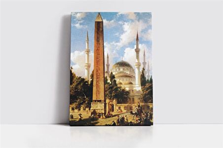 İstanbul Dikilitaş Manzaralı Kanvas Tablo