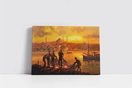 Günbatımı İstanbul Kanvas Tablo