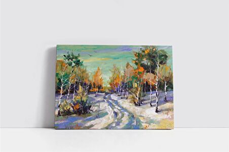 Rengarenk Soyut Kanvas Tablo