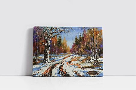 Rengarenk Soyut Kanvas Tablo