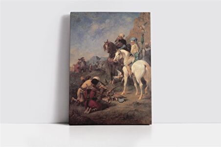 Cezairde Avcılık Kanvas Tablo