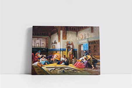 Osmanlı Devleti Harem Odasında Ki İnsanlar Kanvas 