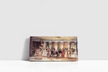 Saray İçerisinde Ki Kutsal Boğa Kanvas Tablo