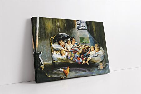 Mutluluğun Resmi Kanvas Tablo