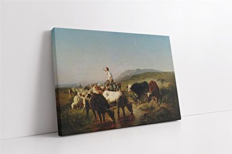 Eşek Üstündeki Adam Kanvas Tablo