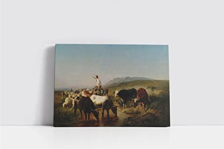 Eşek Üstündeki Adam Kanvas Tablo