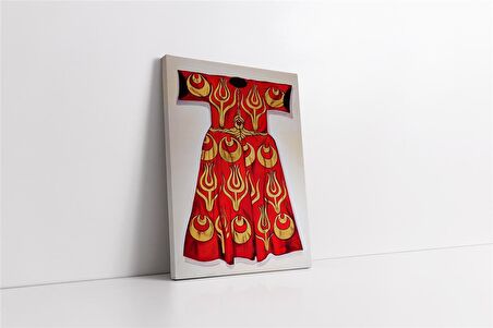 Kırmızı Sarı Kaftan Kanvas Tablo
