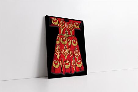 Kırmızı Sarı Kaftan Kanvas Tablo