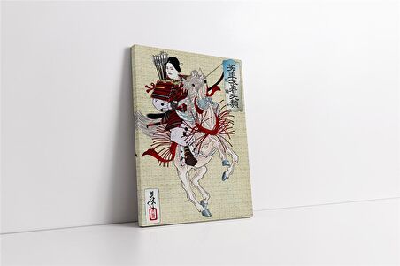 Japon Samuray Kadın Kanvas Tablo