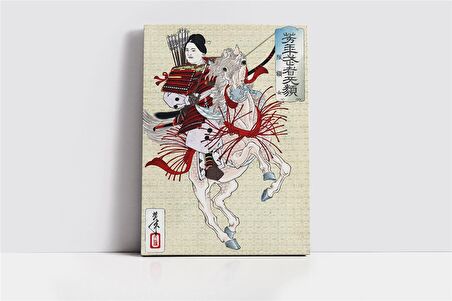 Japon Samuray Kadın Kanvas Tablo