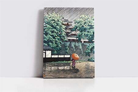 Japonyada Yağmur Kanvas Tablo